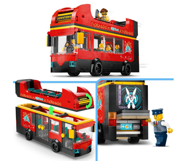 LEGO CITY 60407 Czerwony, piętrowy autokar - 1248595 - zdjęcie 3
